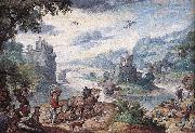 Hans Bol Landscape with the Fall of Icarus Sweden oil painting artist